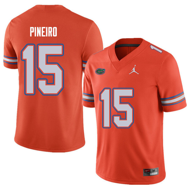 Jordan Brand Men #15 Eddy Pineiro Florida Gators College Football Jerseys Sale-Orange - Click Image to Close